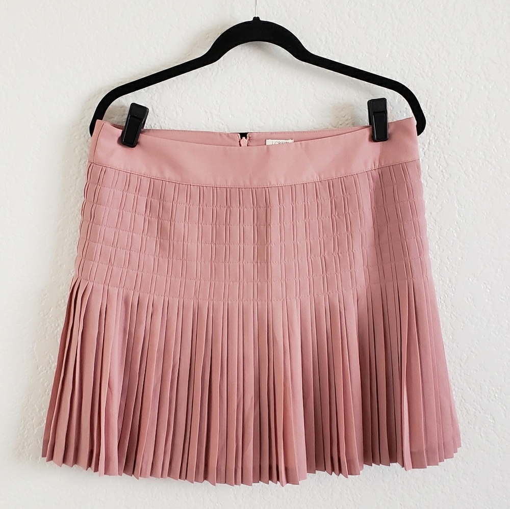 J.crew pleated blush skirt